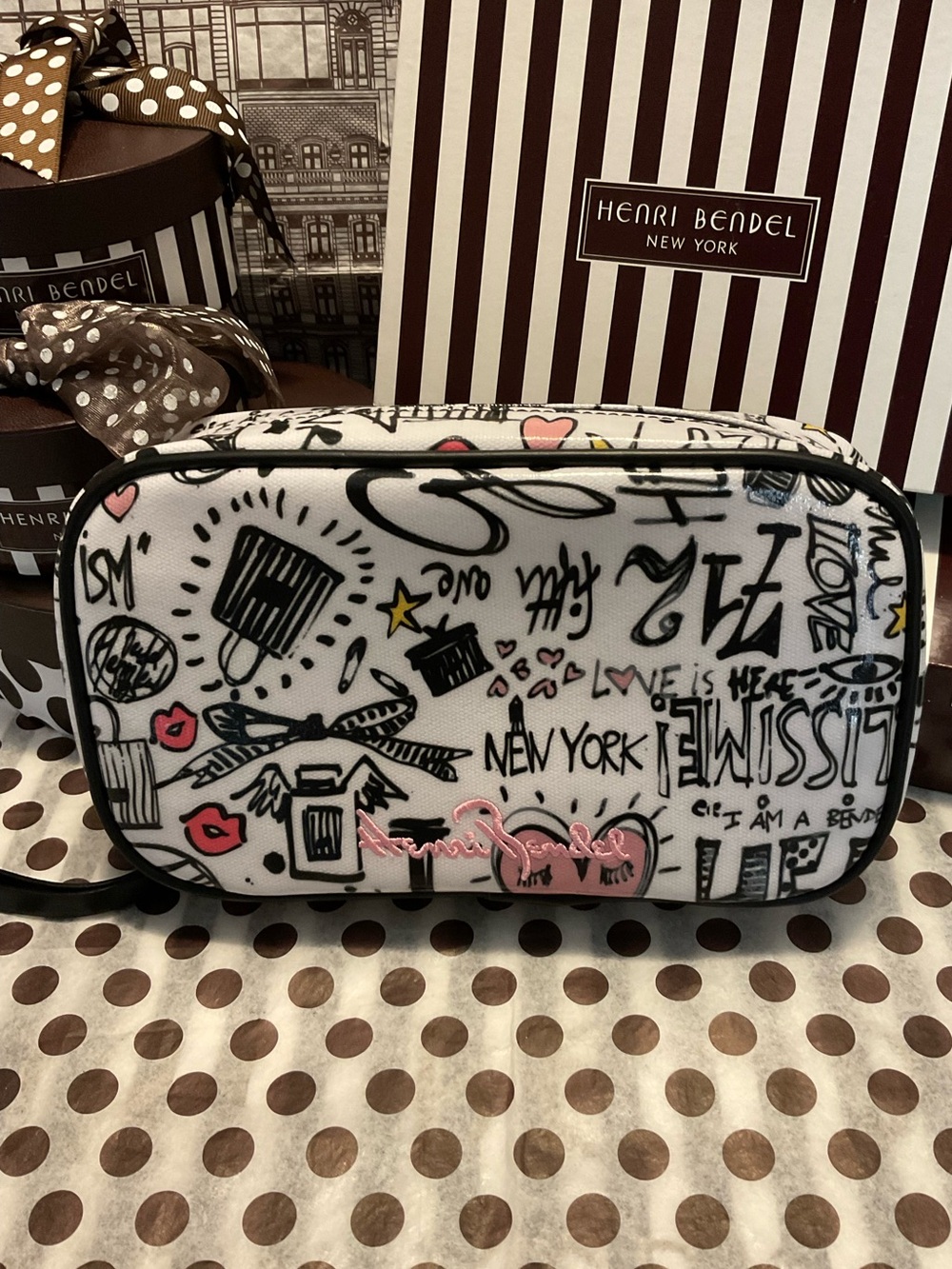 NWT Henri Bendel Pretty Punk Graffiti Travel Jewelry Case